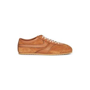 Dries Van Noten Women Tan Suede Sneakers